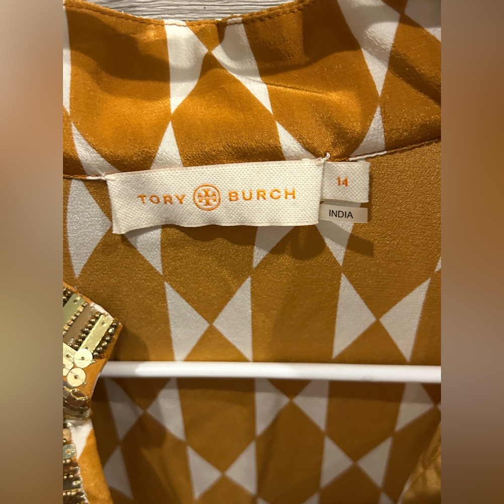 Tory Burch Silk Tunic, Tile Pattern - image 5